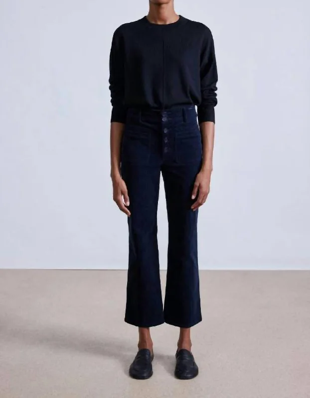 women's tuxedo pants -Slim Marston Pant In Midnight