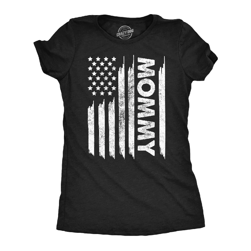 women's sheer tops -American Flag Mommy Women's T Shirt