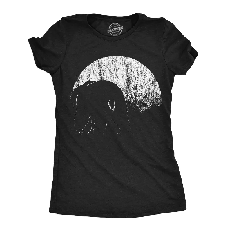 women's graphic print T-shirts -Moon Bear Women's T Shirt