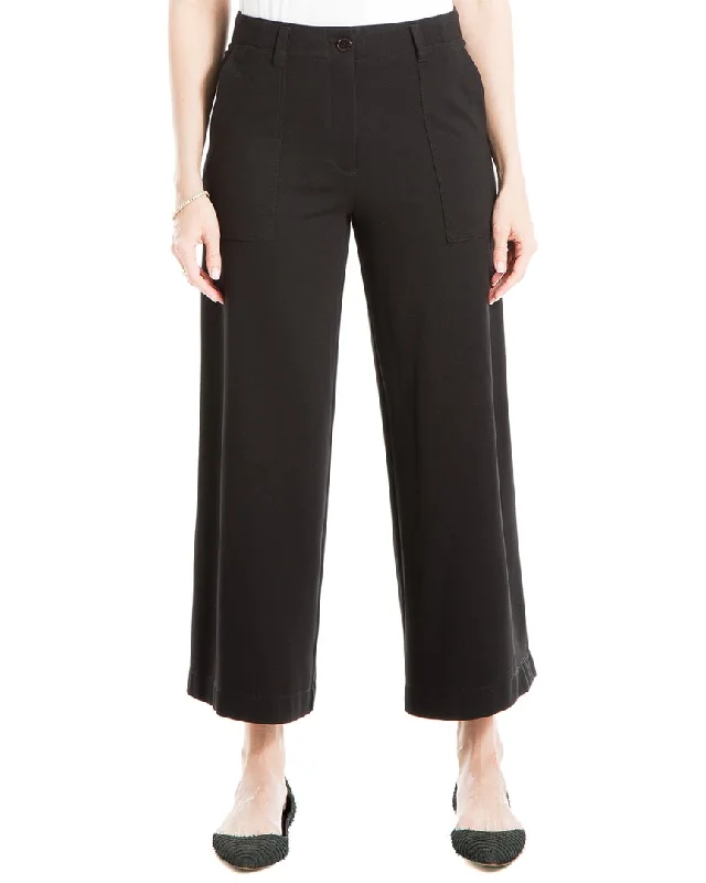 women's draped skirts -Max Studio Crop Wide Leg Ponte Pant