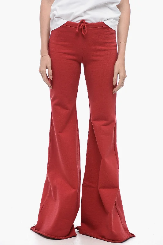 women's bootcut jeans -Vetements Flared Joggers Row-Cut Hem