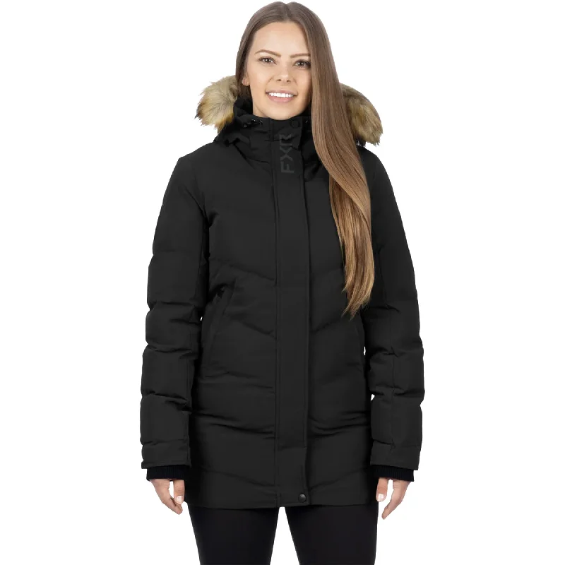 ladies' classic trench coats -FXR Sage Jacket Black/Asphalt