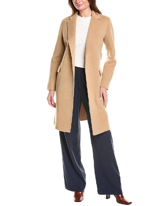 women's elegant evening coats -Theory Chevron Wool Coat