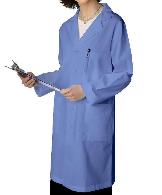 women's sporty hybrid coats -Adar 39 Inch Unisex Ceil Blue Multiple Pocket Medical Lab Coat