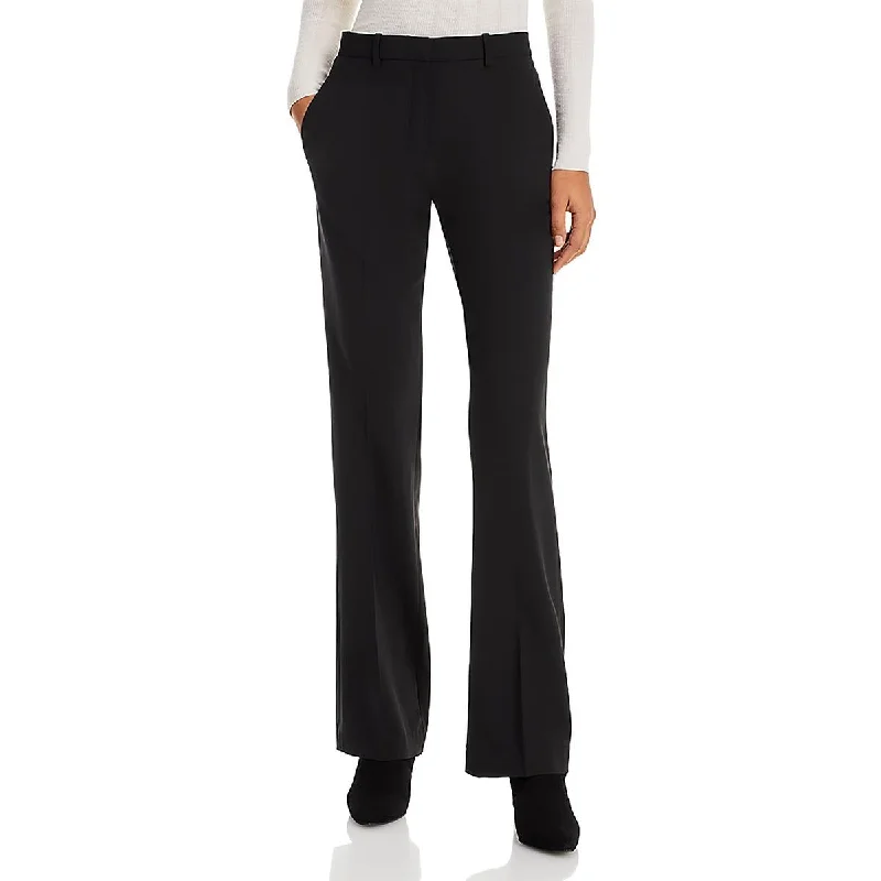 women's pencil skirts -Theory Womens Wool Slim Flared Pants