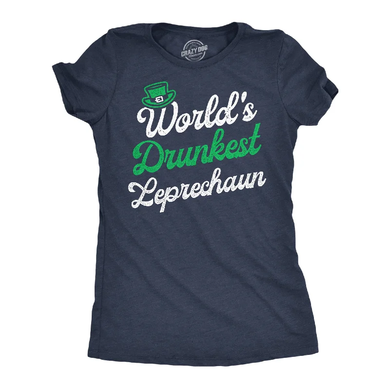 women's crochet tops -Worlds Drunkest Leprechaun Women's T Shirt