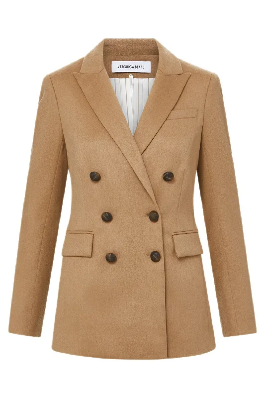 ladies' high-neck coats -Ellette Dickey Jacket - Camel