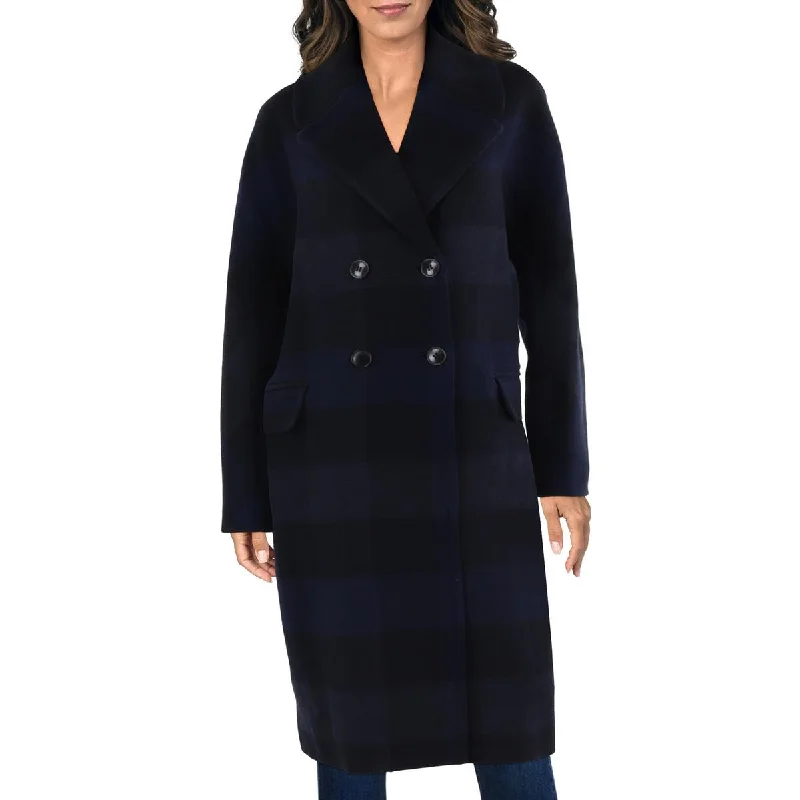 ladies' classic trench coats -Womens Wool Long Pea Coat