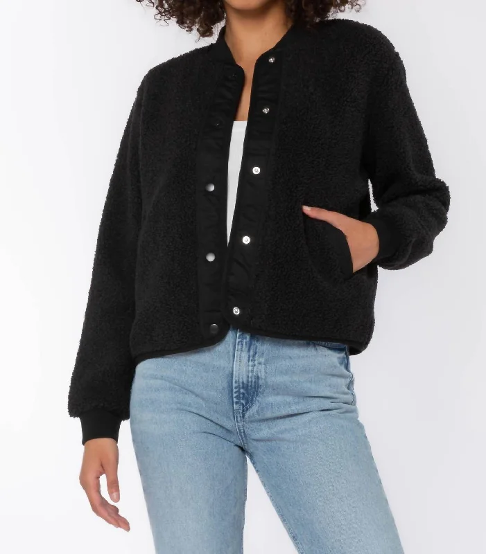 women's classic wool-blend coats -Saint Bomber Jacket In Black