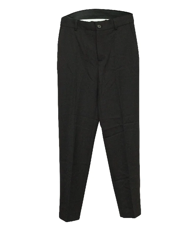 women's ruched skirts -Balenciaga Straight Pants in Black Wool