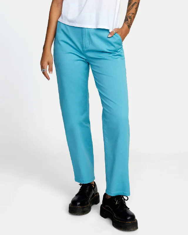 women's wrap skirts -Week-End Stretch Chino Pants - Blue Crest