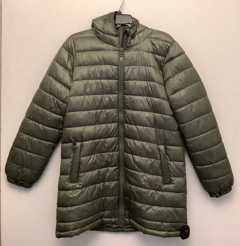 women's sherpa coats -Coat Puffer & Quilted By Clothes Mentor In Green, Size: M