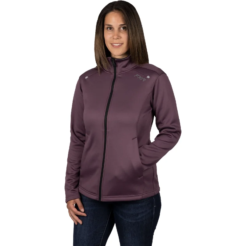 women's military-style coats -FXR Elevation Tech Zip Up Jacket Muted Grape/Black Purple