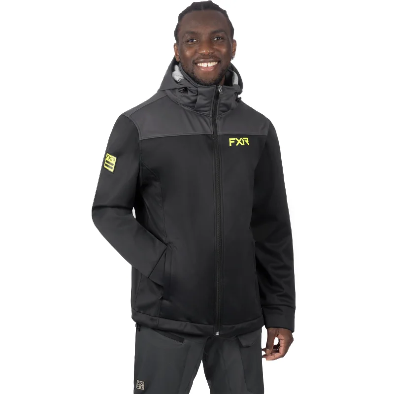 women's wrap coats -FXR Renegade Softshell Jacket Black/Hi-Vis