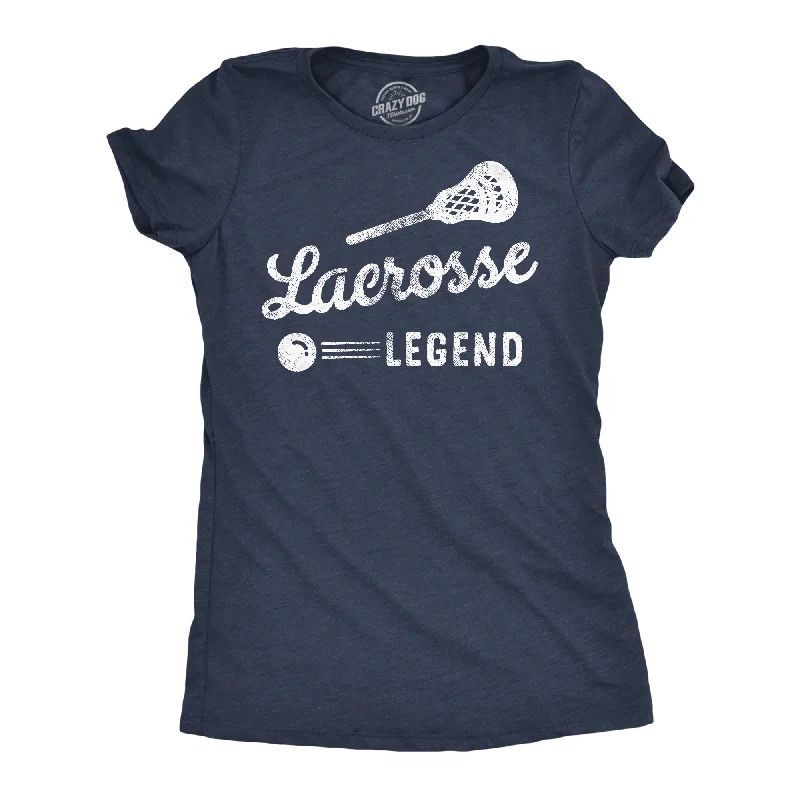 trendy button-front tops for women -Lacrosse Legend Women's T Shirt