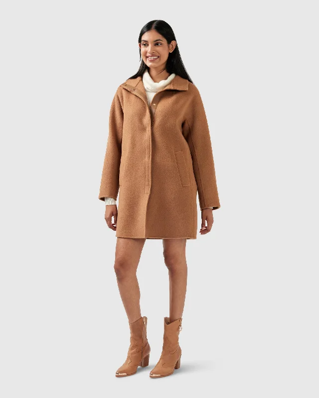 women's hooded winter coats -Come On Over Trimmed Coat