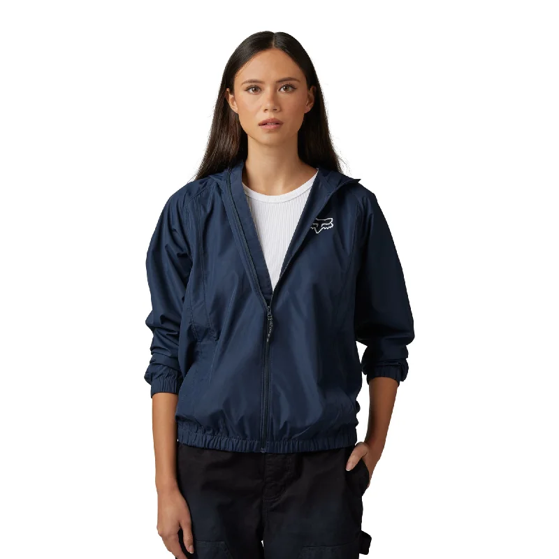 women's stretch-fabric jackets -Fox Racing Boundary Windbreaker Jacket Midnight Blue