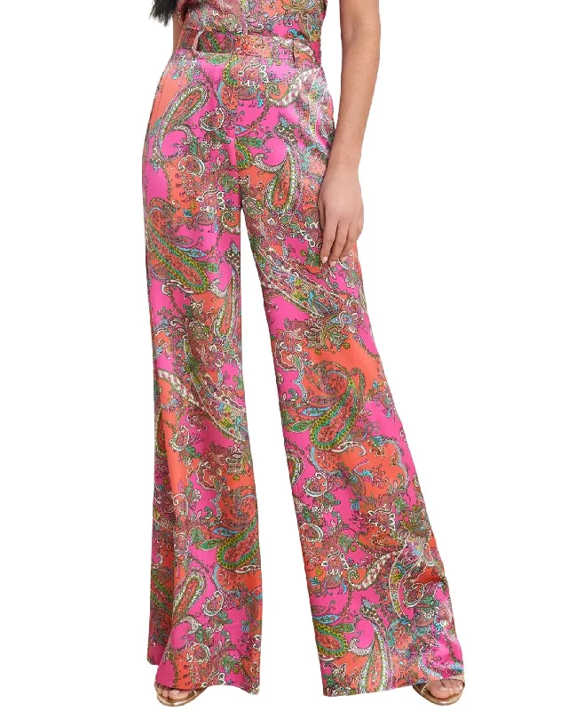 trendy corduroy pants for women -Gavin Wide Leg Pant In Pop Paisley