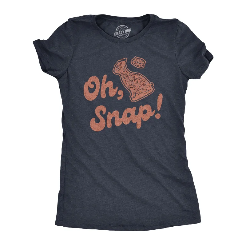 trendy button-front tops for women -Oh Snap Women's T Shirt