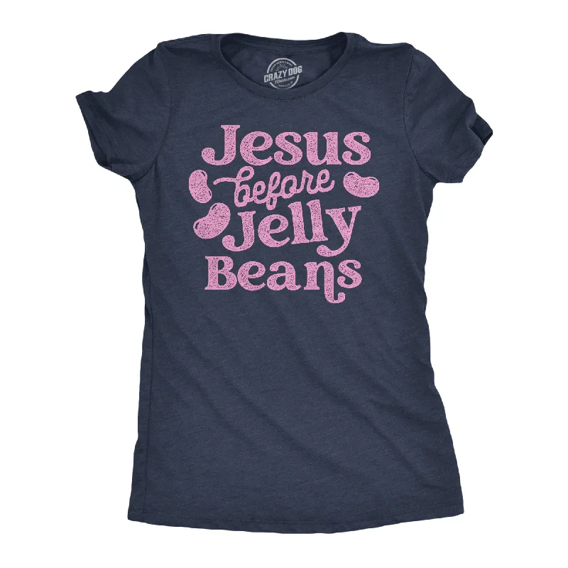 women's henley shirts -Jesus Before Jelly Beans Women's T Shirt