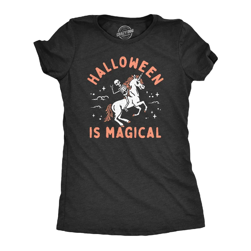 women's crochet tops -Halloween Is Magical Women's T Shirt