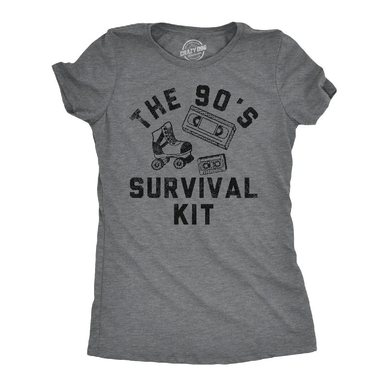 women's crochet lace tops -The 90s Survival Kit Women's T Shirt