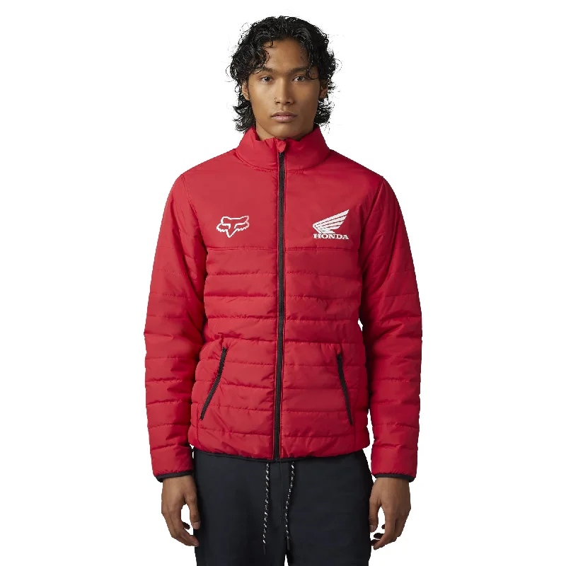 women's asymmetrical zipper jackets -Fox Racing Honda Howell Jacket Red