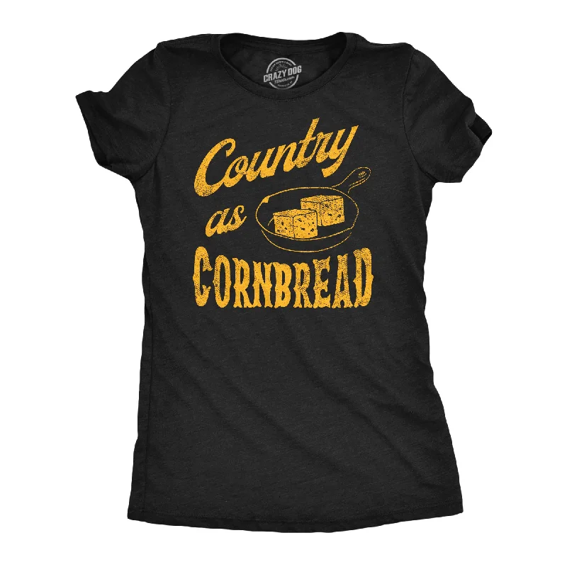 ladies' silk tops -Country As Cornbread Women's T Shirt