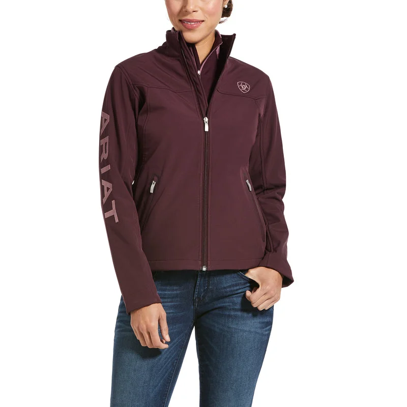 women's military-style coats -Ariat Women's New Team Softshell Jacket, Winetasting