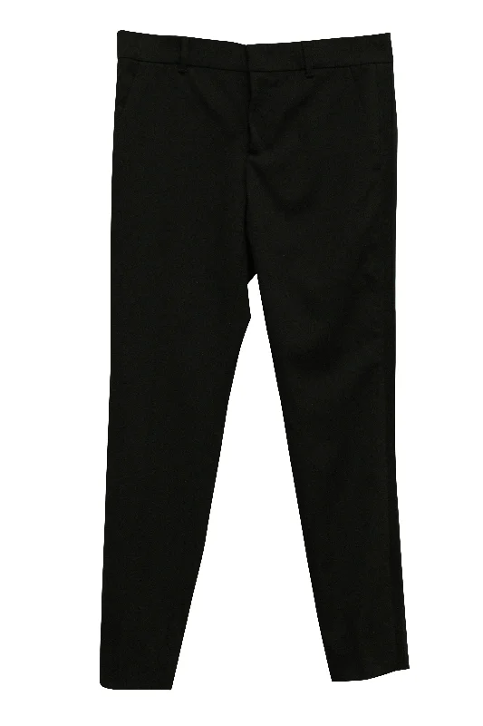 stylish cotton capri pants for women -Gucci Tuxedo Pants in Black Wool