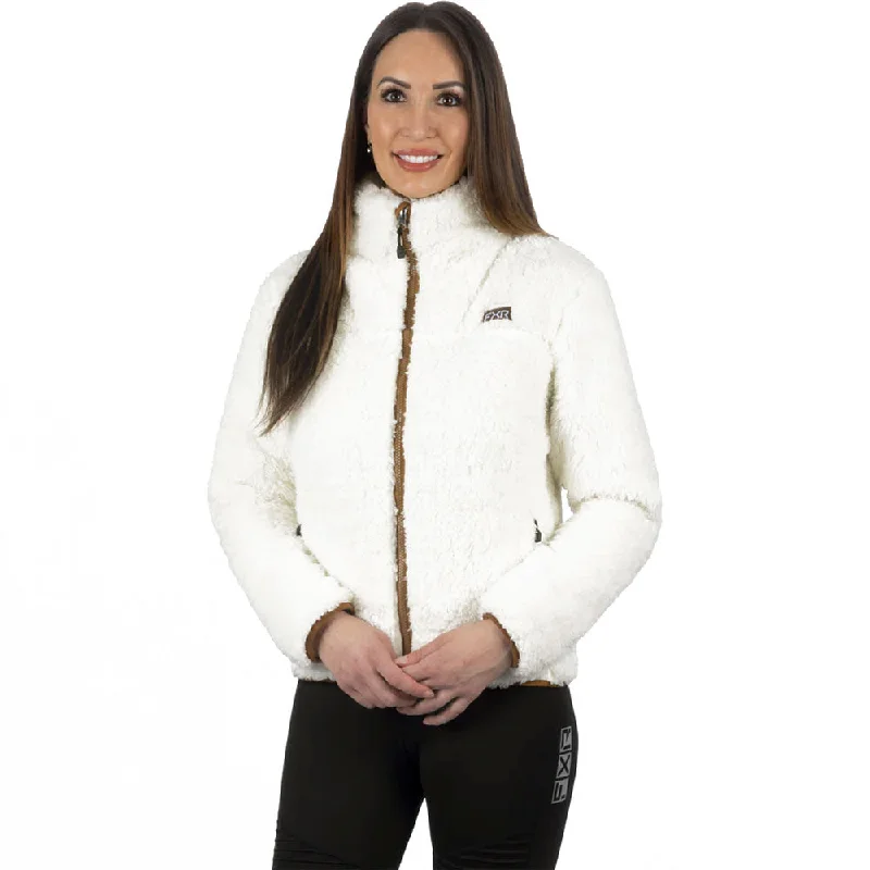 ladies' color-block jackets -FXR Mantra Sherpa Jacket Cream/Copper White