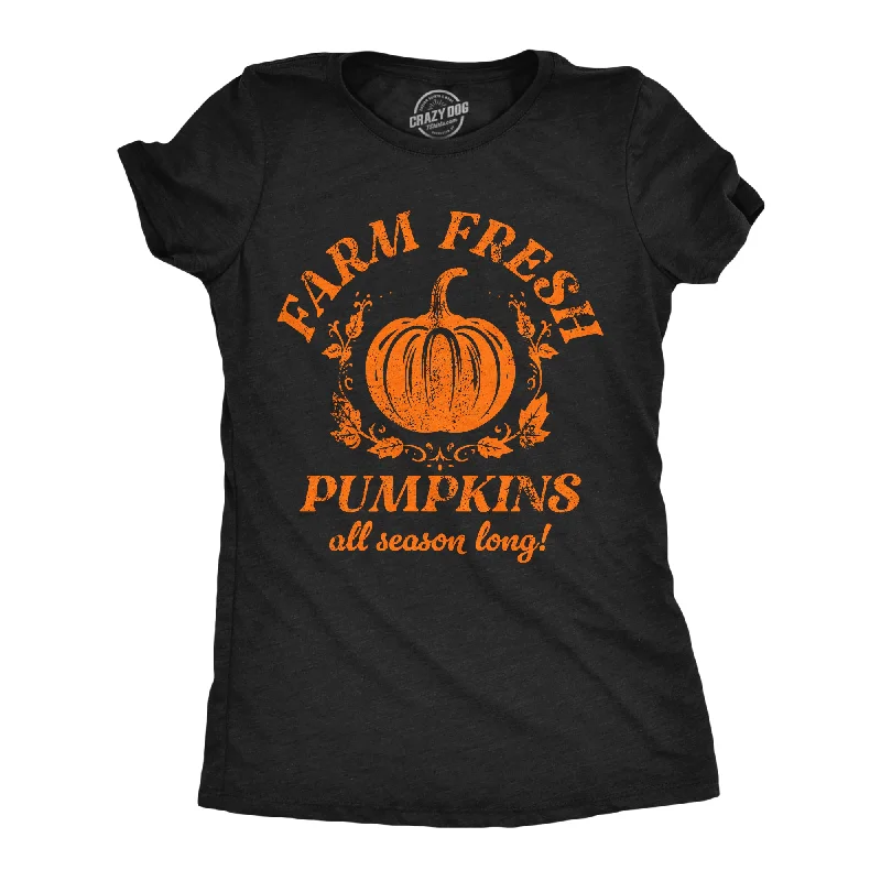 women's henley shirts -Farm Fresh Pumpkins Women's T Shirt