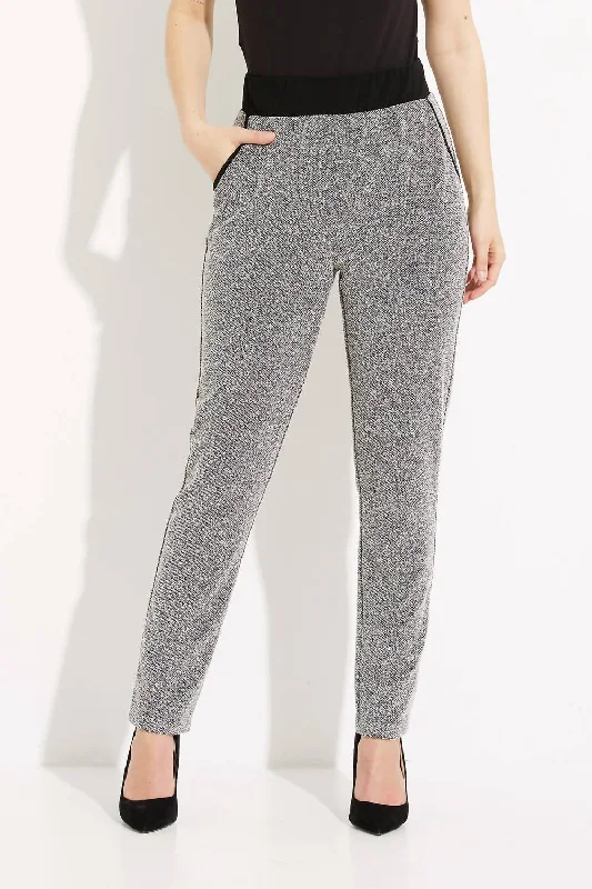 women's utility pants -Straight Leg Stretchy Pants In Grey