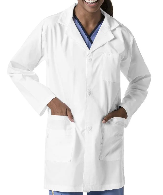 stylish tailored coats for women -Wonderwink 33.5 Inch Unisex Six Pockets Lab Coat