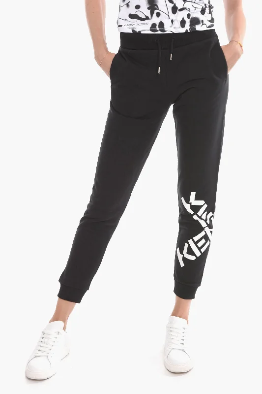 ladies' lace skirts -Kenzo Printed logo Joggers With drawstrings