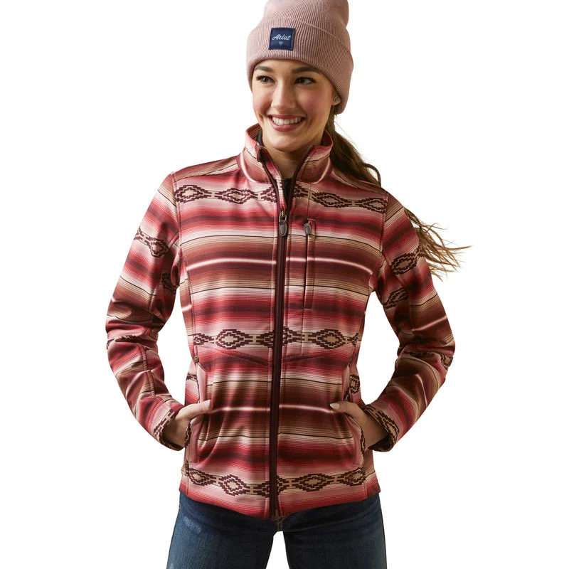 ladies' minimalist coats -Ariat Women's Real Aztec Jacket, Blushing Serape