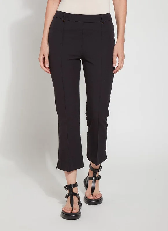 trendy cargo pants for women -Cropped Amanda Bootcut - Black (25" Inseam)