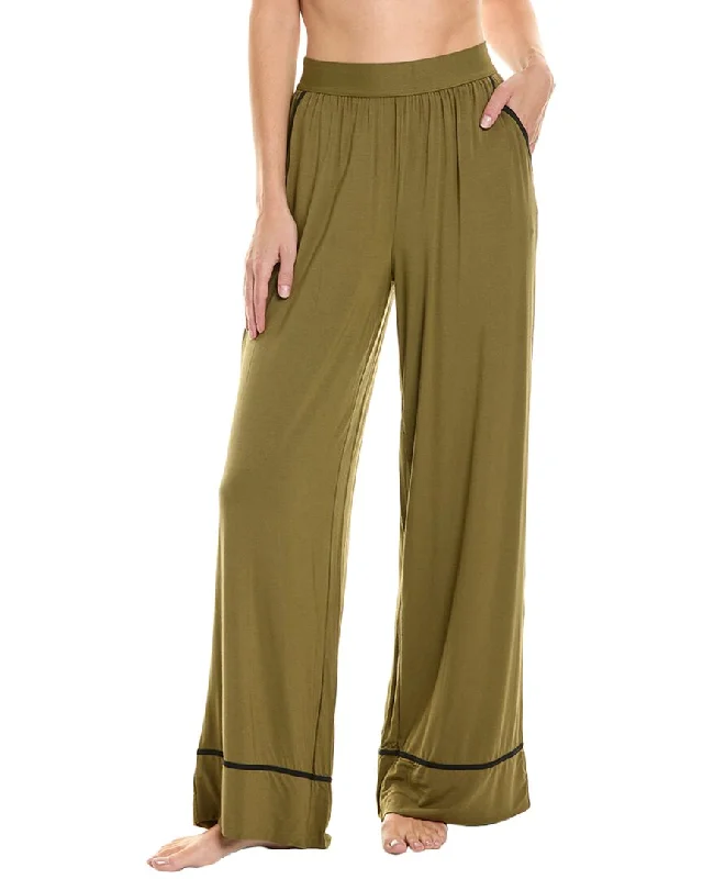 women's stretch pencil skirts -WeWoreWhat Piped Wide Leg Pant