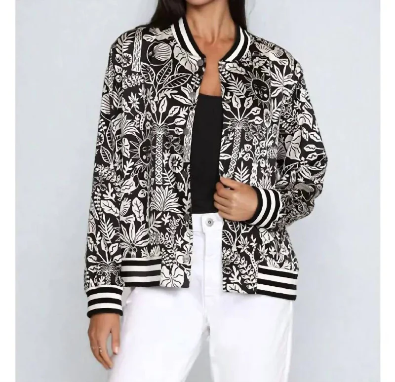 stylish asymmetrical coats for women -Luciana Jacket In Black Multi