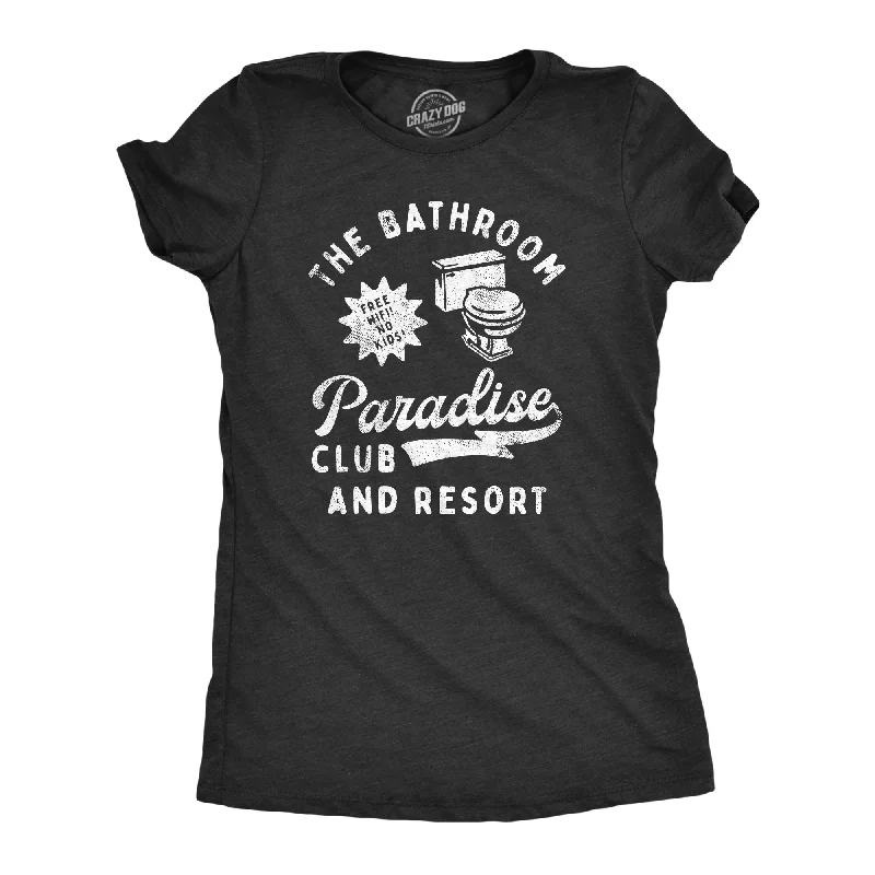 trendy striped long sleeve tops for women -The Bathroom Paradise Club And Resort Women's T Shirt