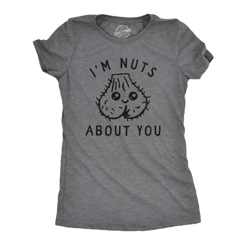 women's scalloped hem tops -Im Nuts About You Women's T Shirt