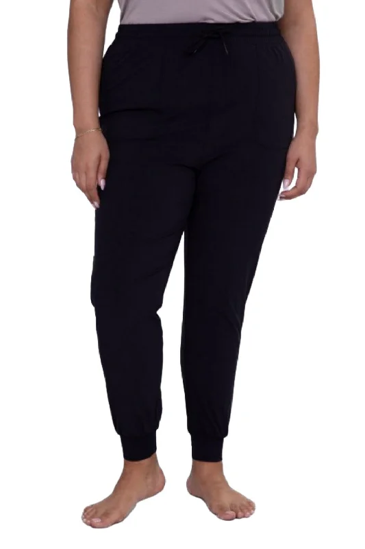 ladies' midi pencil skirts -Mono B Athleisure Cuffed Joggers AP-A1067