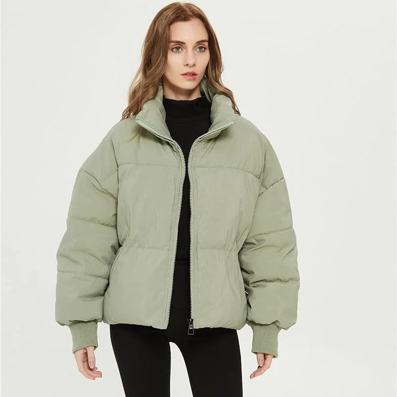 women's eco-friendly coats -DressBetty - Winter Zipper Pockets Female Warm Elegant Coat