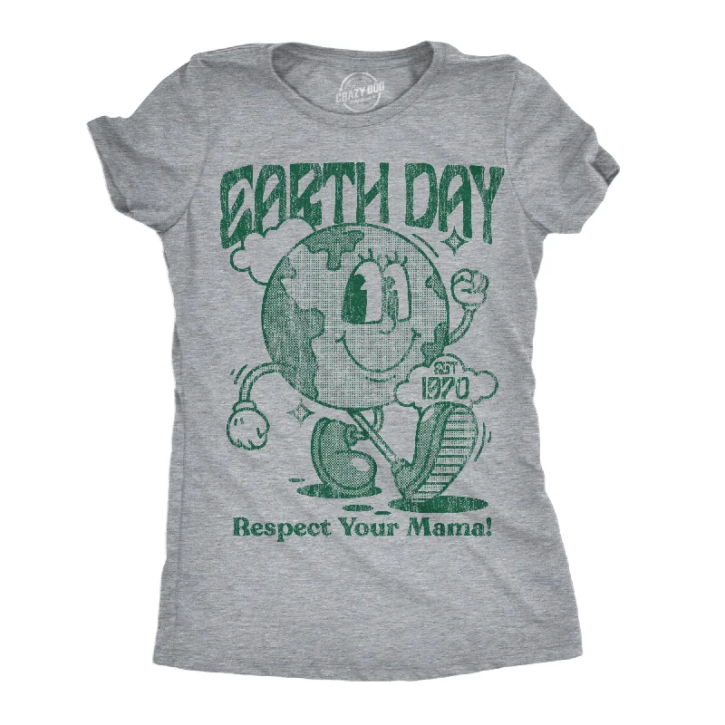 women's eyelet lace blouses -Earth Day Respect Your Mama Women's T Shirt