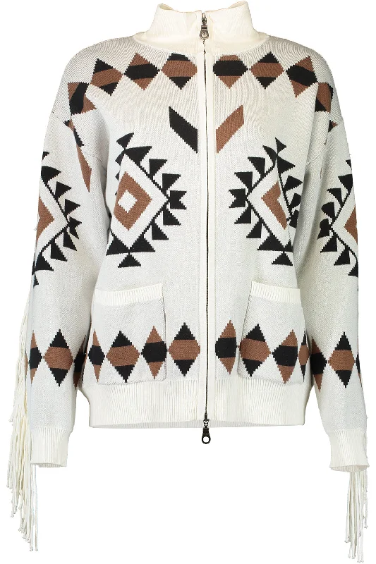 ladies' long trench coats -Aztec Jacket