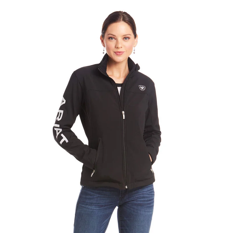 women's fur-collared coats -Ariat Women's New Team Softshell Jacket, Black