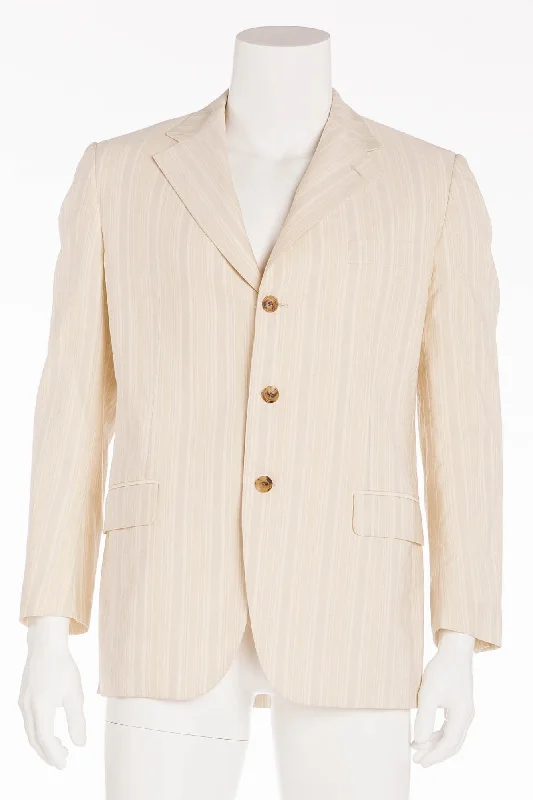 women's tweed coats -Hermes - Cream Sportcoat - IT 54