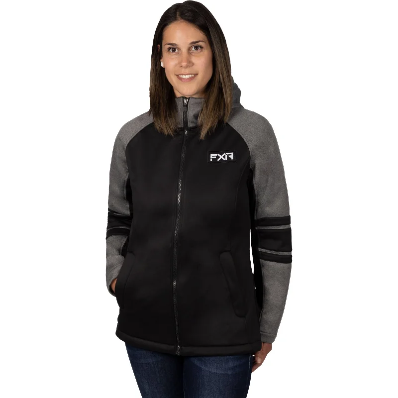 ladies' color-block jackets -FXR Maverick Softshell Jacket Grey Heather/Dusty Rose