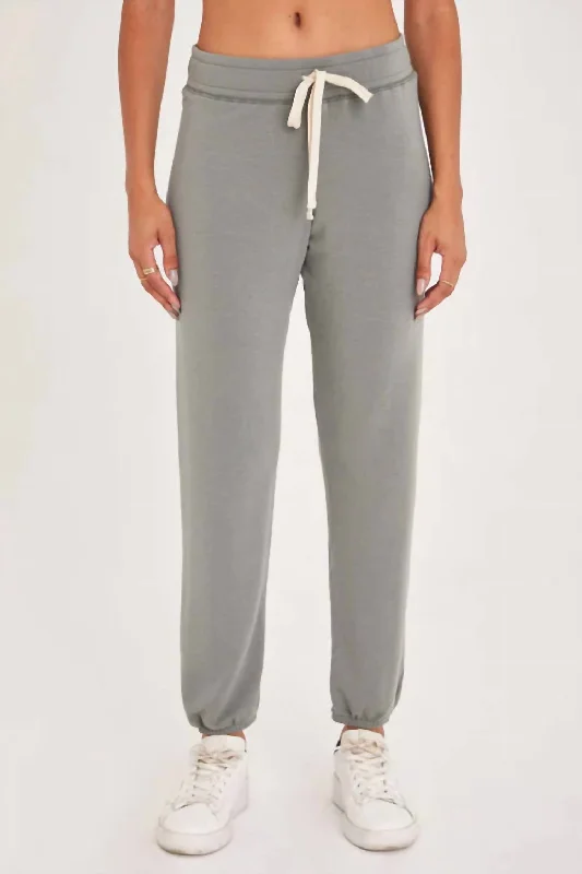 ladies' midi pencil skirts -Champlain Long Pant In Dried Sage