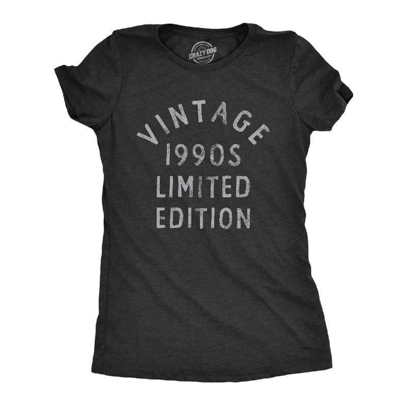 ladies' graphic T-shirts -Vintage 1990s Limited Edition Women's T Shirt